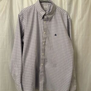 Brooks Brothers Regent Men's Blue and White Checkered Shirt